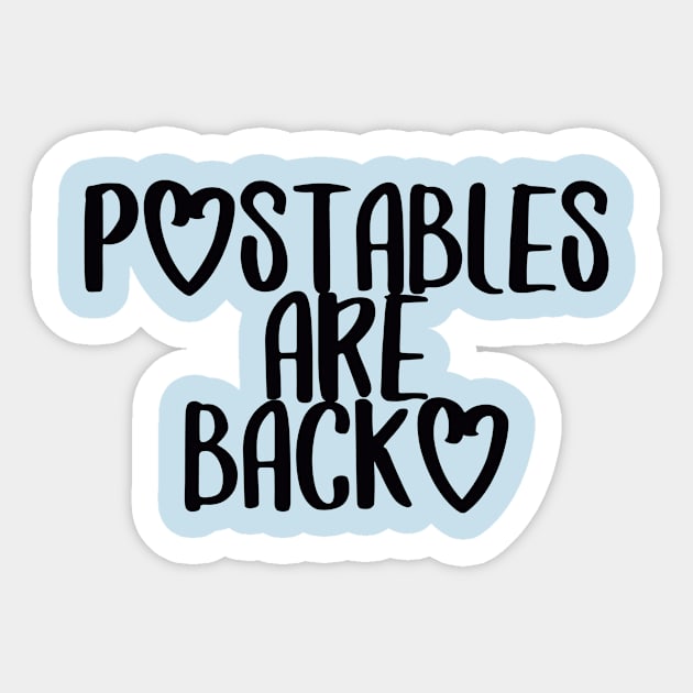 POstables are Back (Dark Font) Sticker by Hallmarkies Podcast Store